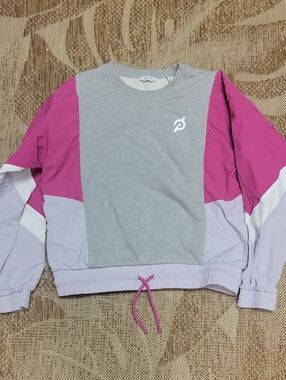 Peloton Colorblock Crewneck Sweatshirt - Gray & Magenta
